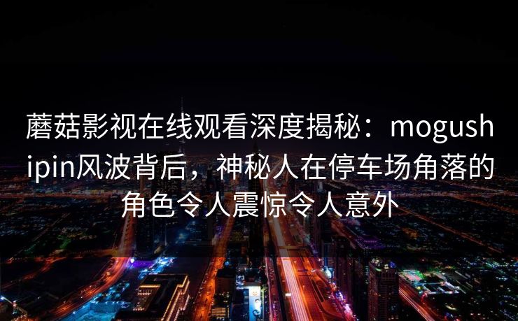 蘑菇影视在线观看深度揭秘：mogushipin风波背后，神秘人在停车场角落的角色令人震惊令人意外