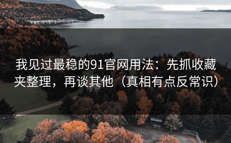 我见过最稳的91官网用法：先抓收藏夹整理，再谈其他（真相有点反常识）
